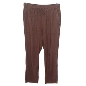 Pilcro & The Letter M Linen Blend Drawstring Casual‎ Pants Trousers Womens